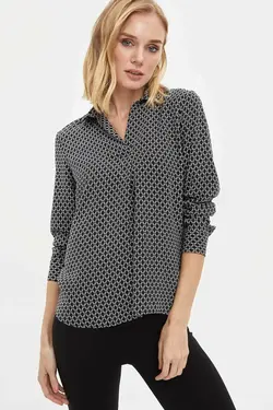 پیراهن آستین بلند مشکی زنانه K1770AZ.20SP.BK23 - یاری شاپ