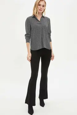 پیراهن آستین بلند مشکی زنانه K1770AZ.20SP.BK23 - یاری شاپ