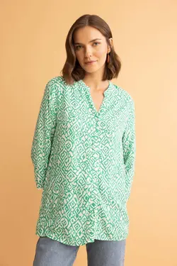 پیراهن آستین بلند یقه بلند مرتب و منظم - یاری شاپ