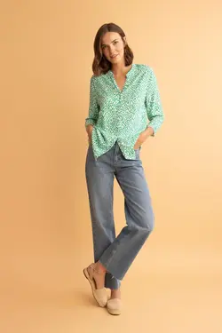 پیراهن آستین بلند یقه بلند مرتب و منظم - یاری شاپ