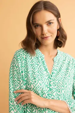 پیراهن آستین بلند یقه بلند مرتب و منظم - یاری شاپ