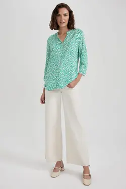 پیراهن آستین بلند یقه بلند مرتب و منظم - یاری شاپ