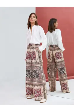 پیراهن آستین بلند یقه دکمه دار با جزئیات کراوات - یاری شاپ