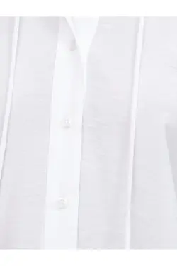 پیراهن آستین بلند یقه دکمه دار با جزئیات کراوات - یاری شاپ