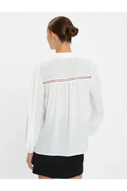 پیراهن آستین بلند یقه دکمه دار بافت - یاری شاپ