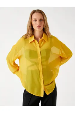 پیراهن آستین بلند یقه کلاسیک - یاری شاپ