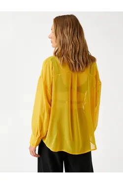 پیراهن آستین بلند یقه کلاسیک - یاری شاپ