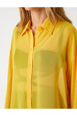 پیراهن آستین بلند یقه کلاسیک - یاری شاپ