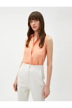 پیراهن آستین دار با دکمه های مخفی - یاری شاپ