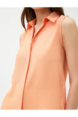 پیراهن آستین دار با دکمه های مخفی - یاری شاپ