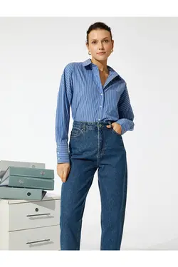 پیراهن آستین راگلان با جیب - یاری شاپ