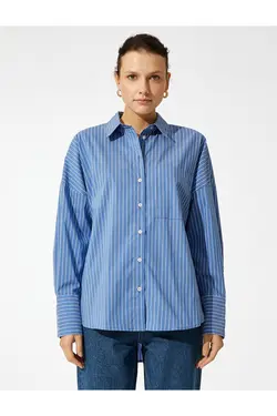 پیراهن آستین راگلان با جیب - یاری شاپ