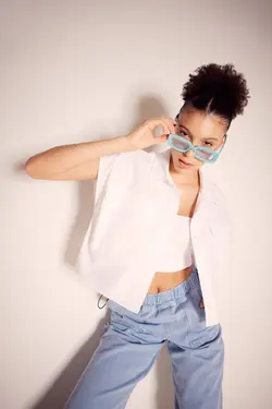 پیراهن آستین کوتاه 100% پنبه ای با جیب بسیار مناسب - یاری شاپ