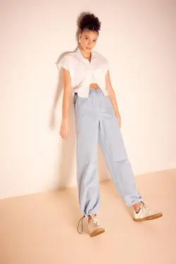 پیراهن آستین کوتاه 100% پنبه ای با جیب بسیار مناسب - یاری شاپ