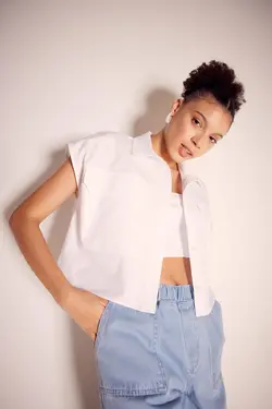 پیراهن آستین کوتاه 100% پنبه ای با جیب بسیار مناسب - یاری شاپ