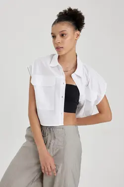 پیراهن آستین کوتاه 100% پنبه ای با جیب بسیار مناسب - یاری شاپ