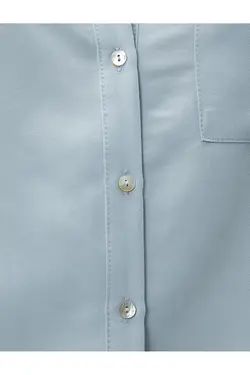 پیراهن آستین کوتاه با ترکیب جیبی مدال - یاری شاپ