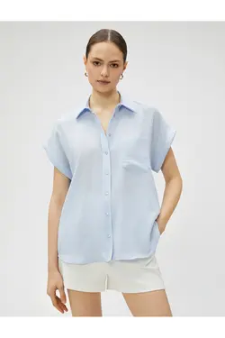 پیراهن آستین کوتاه با جزئیات جیب - یاری شاپ