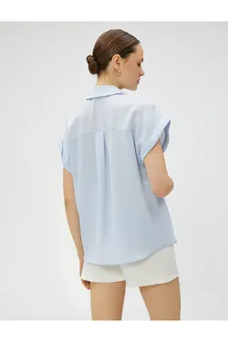 پیراهن آستین کوتاه با جزئیات جیب - یاری شاپ