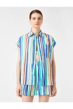 پیراهن آستین کوتاه با جیب - یاری شاپ