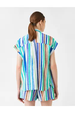 پیراهن آستین کوتاه با جیب - یاری شاپ