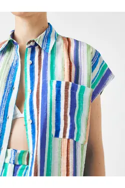 پیراهن آستین کوتاه با جیب - یاری شاپ