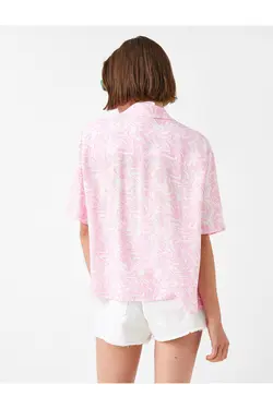 پیراهن آستین کوتاه با چاپ گل - یاری شاپ