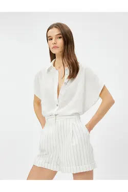 پیراهن آستین کوتاه دکمه دار - یاری شاپ