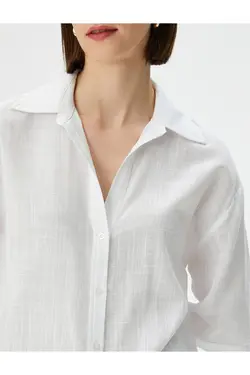 پیراهن آستین کوتاه دکمه دار پایه معمولی - یاری شاپ