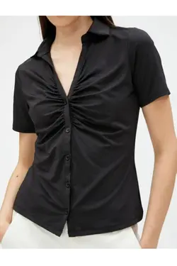 پیراهن آستین کوتاه روکش دار - یاری شاپ