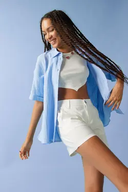 پیراهن آستین کوتاه سایز بزرگ - یاری شاپ