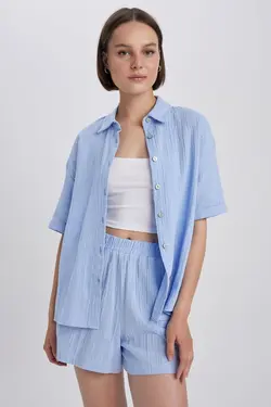 پیراهن آستین کوتاه سایز بزرگ - یاری شاپ