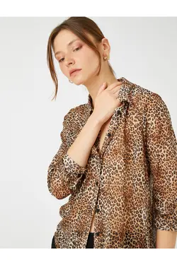 پیراهن ابریشمی آستین بلند دکمه دار - یاری شاپ