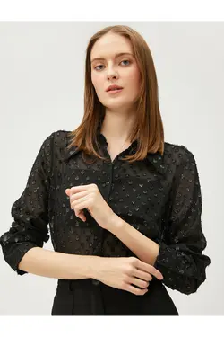 پیراهن ابریشمی گلیتر پولکا خال - یاری شاپ