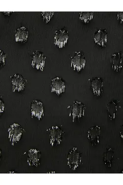 پیراهن ابریشمی گلیتر پولکا خال - یاری شاپ