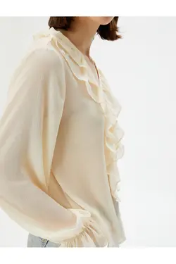 پیراهن ابریشمی یقه V شکل - یاری شاپ