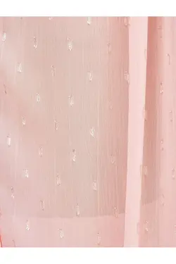 پیراهن ابریشمی یقه با زرق و برق با جزئیات دکمه آستین بلند - یاری شاپ