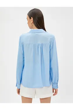 پیراهن با جزئیات درخشان آستین بلند Relax Fit - یاری شاپ