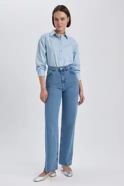 پیراهن با یقه بلند سایز آکسفورد 100% پنبه - یاری شاپ