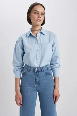 پیراهن با یقه بلند سایز آکسفورد 100% پنبه - یاری شاپ