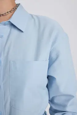 پیراهن با یقه بلند سایز آکسفورد 100% پنبه - یاری شاپ