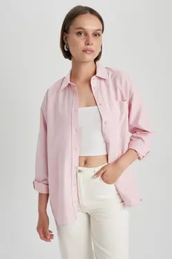 پیراهن با یقه بلند سایز آکسفورد 100% پنبه - یاری شاپ