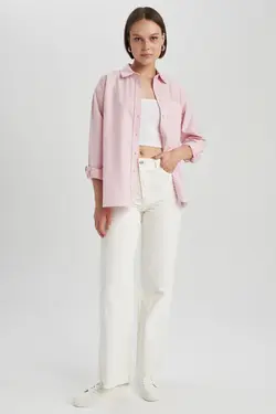 پیراهن با یقه بلند سایز آکسفورد 100% پنبه - یاری شاپ