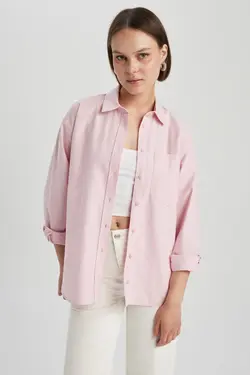 پیراهن با یقه بلند سایز آکسفورد 100% پنبه - یاری شاپ