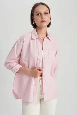 پیراهن با یقه بلند سایز آکسفورد 100% پنبه - یاری شاپ