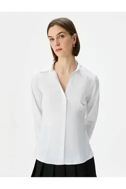 پیراهن باریک آستین بلند دکمه دار - یاری شاپ