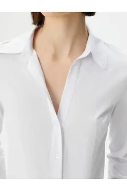 پیراهن باریک آستین بلند دکمه دار - یاری شاپ