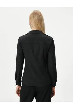 پیراهن باریک آستین بلند دکمه دار - یاری شاپ