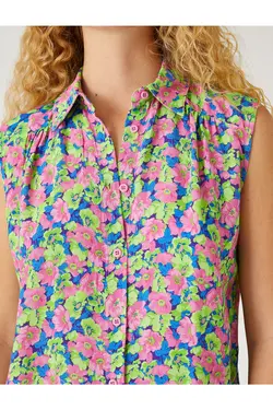 پیراهن بدون آستین گلدار - یاری شاپ