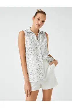 پیراهن بدون آستین طرح دار - یاری شاپ